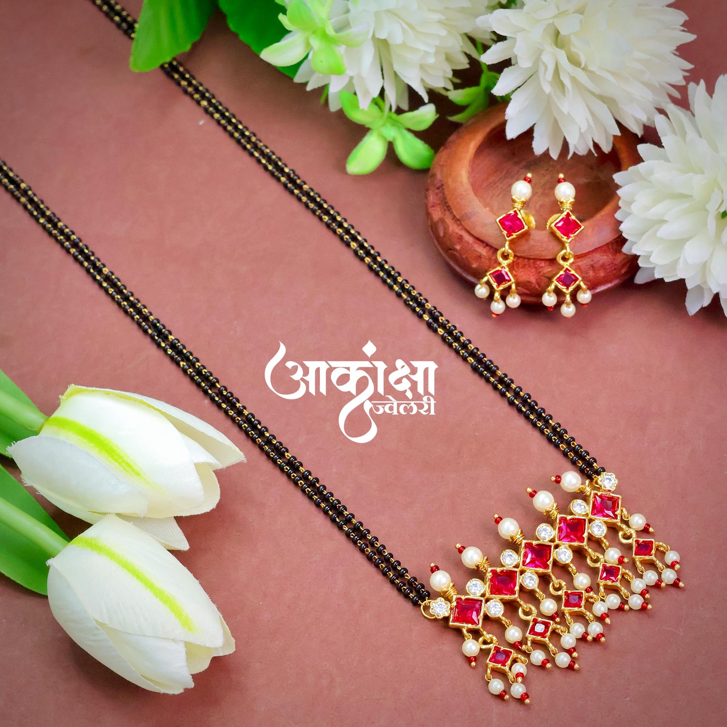 Panchtara Ruby Tanmani Mangalsutra (2L)